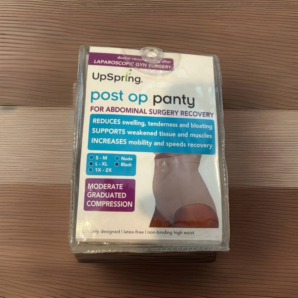 Upspring Panty Medical Post Op Recovery from Abdominal Surgery. Black L/XL